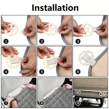 Car Winter Backless Plush Non-slip Non-binding Seat Cushion, Front Row Beige, Front Row Red, Front Row Black, Front Row Coffee