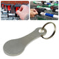 Metal Key Ring Shopping Trolley Tokens Removable Shopping Trolley Keys, Silver, Black
