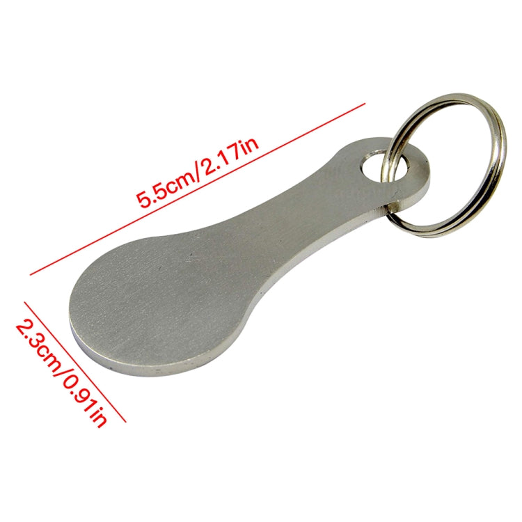 Metal Key Ring Shopping Trolley Tokens Removable Shopping Trolley Keys, Silver, Black