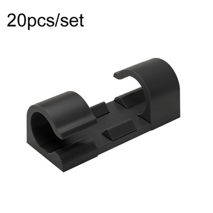20pcs /Set Medium Self-Adhesive Cable Organizer Clip Network Cord Fixed Storage Clamp