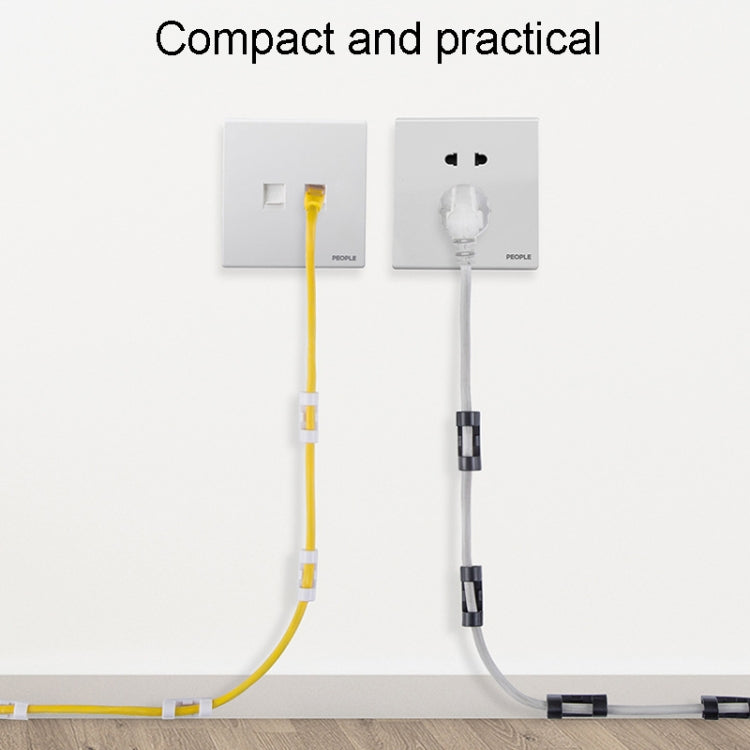 20pcs /Set Medium Self-Adhesive Cable Organizer Clip Network Cord Fixed Storage Clamp