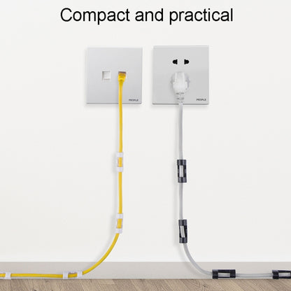 20pcs /Set Medium Self-Adhesive Cable Organizer Clip Network Cord Fixed Storage Clamp