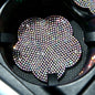 Car-mounted Diamond-filled Plum Blossom Decorated PVC Water Coaster
