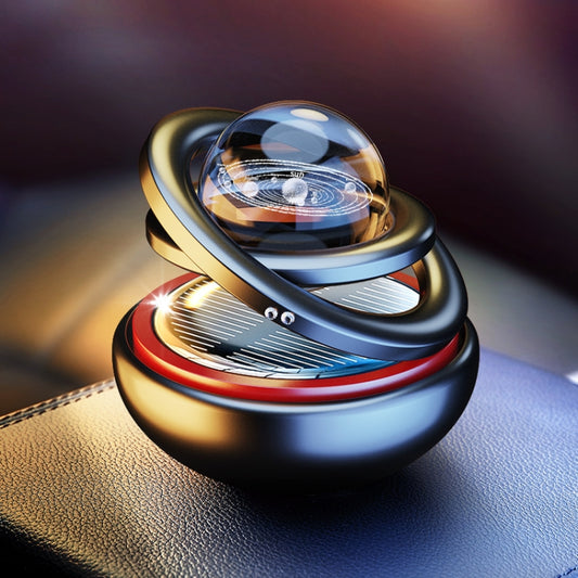 Interstellar Vast Solar Rotating Car Aromatherapy Ornaments, Black, Red, Gold, Silver