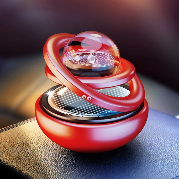 Interstellar Vast Solar Rotating Car Aromatherapy Ornaments, Black, Red, Gold, Silver