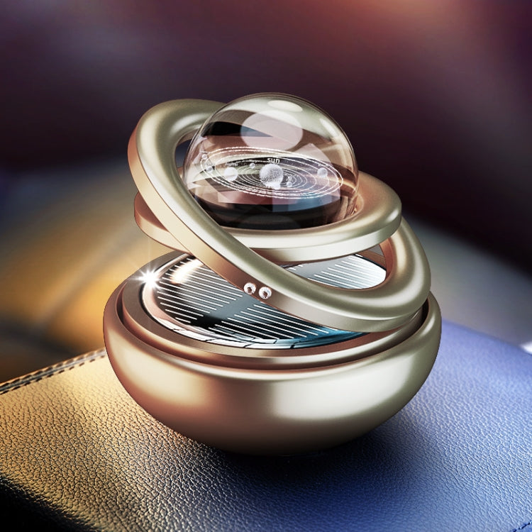 Interstellar Vast Solar Rotating Car Aromatherapy Ornaments, Black, Red, Gold, Silver