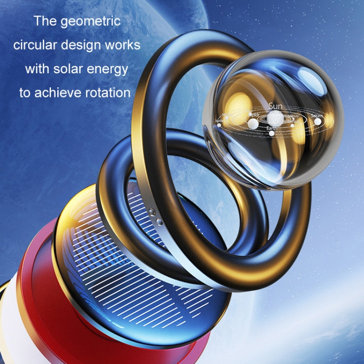Interstellar Vast Solar Rotating Car Aromatherapy Ornaments, Black, Red, Gold, Silver