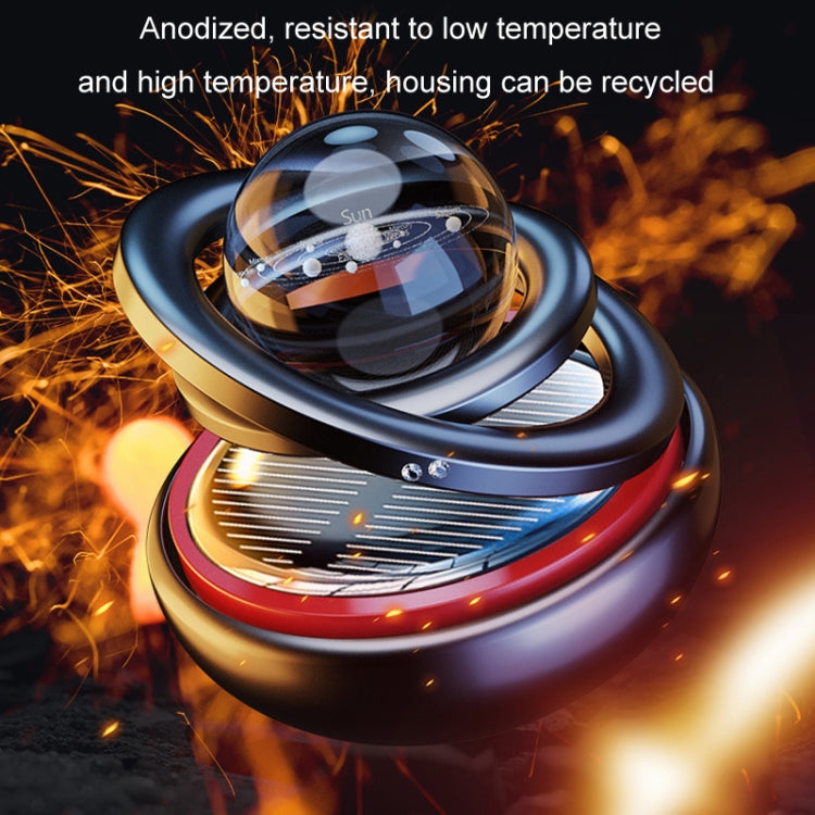 Interstellar Vast Solar Rotating Car Aromatherapy Ornaments, Black, Red, Gold, Silver