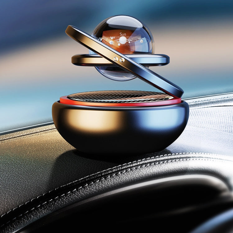 Interstellar Vast Solar Rotating Car Aromatherapy Ornaments, Black, Red, Gold, Silver