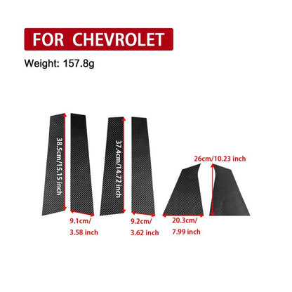 For Chevrolet Malibu XL 2016-2022 6pcs /Set Left-hand Drive B-pillar Carbon Sticker