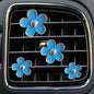 4pcs/set Small Chrysanthemum Perfume Alloy Jewelry Car Air Outlet Decoration Clip