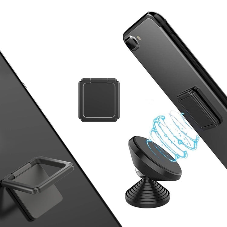 Magnetic 360 Degree Rotating Square Ring Buckle Mobile Phone Holder