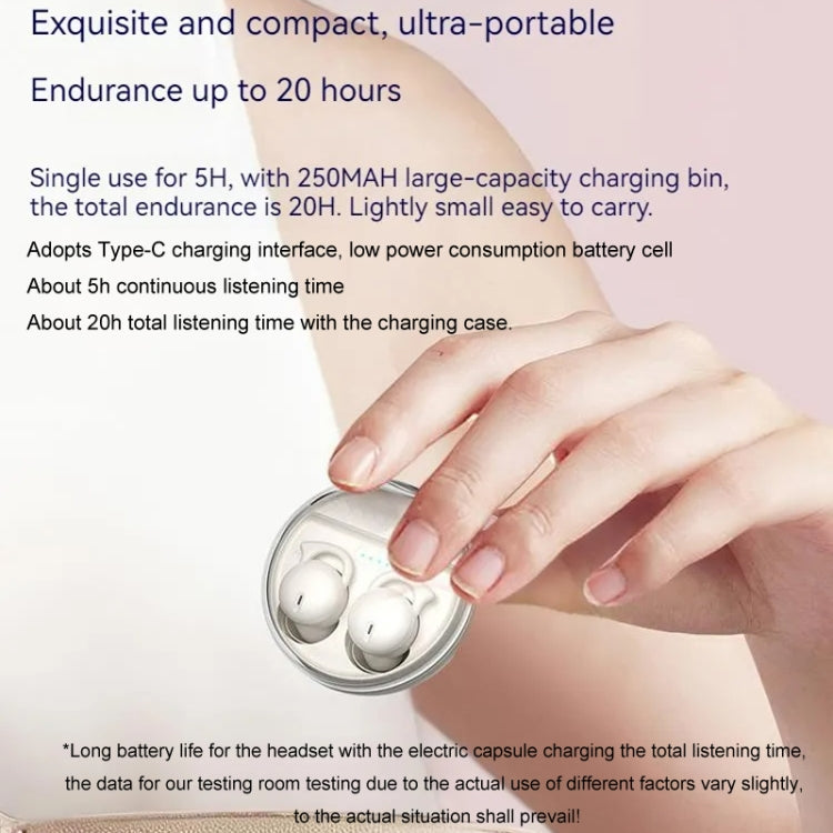 Q26 Bluetooth 5.3 Sleep Mini Wireless Bluetooth Earphone Invisible Comfortable Noise Canceling Earphones