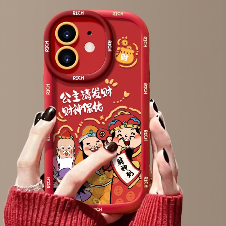 Puffy Phone Case Princess Please Fortune God Of Wealth Drop-Proof Phone Case