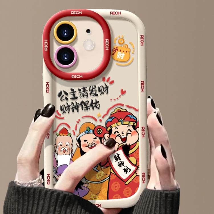 Puffy Phone Case Princess Please Fortune God Of Wealth Drop-Proof Phone Case