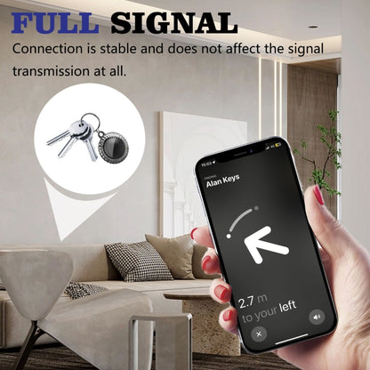 For Airtag IP68 Waterproof Full Cover PC Case With Key Ring