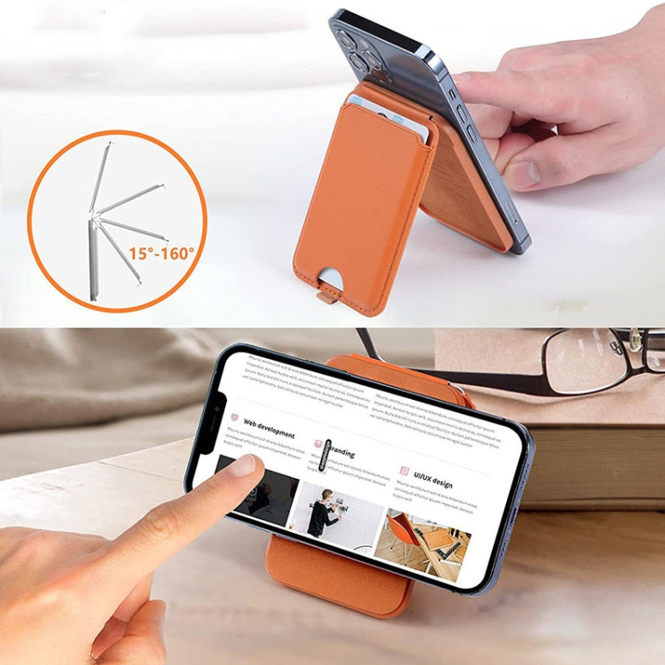 Portable Phone MagSafe Wallet Card Holder With Adjustable Stand