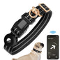 For AirTag Tracker Silicone Sleeve Medium Dog Collar Nylon Reflective Anti-Tangle Pet Collar