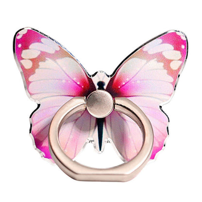 Cute Cartoon Butterfly Multifunctional Finger Ring Cell Phone Holder 360 Degree Rotating Universal Phone Ring Stand