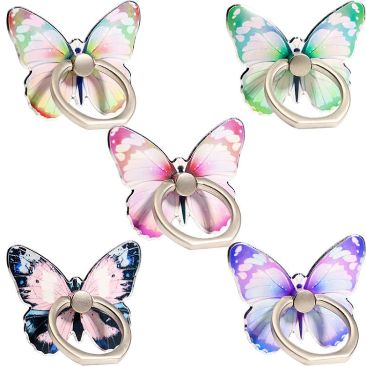 Cute Cartoon Butterfly Multifunctional Finger Ring Cell Phone Holder 360 Degree Rotating Universal Phone Ring Stand