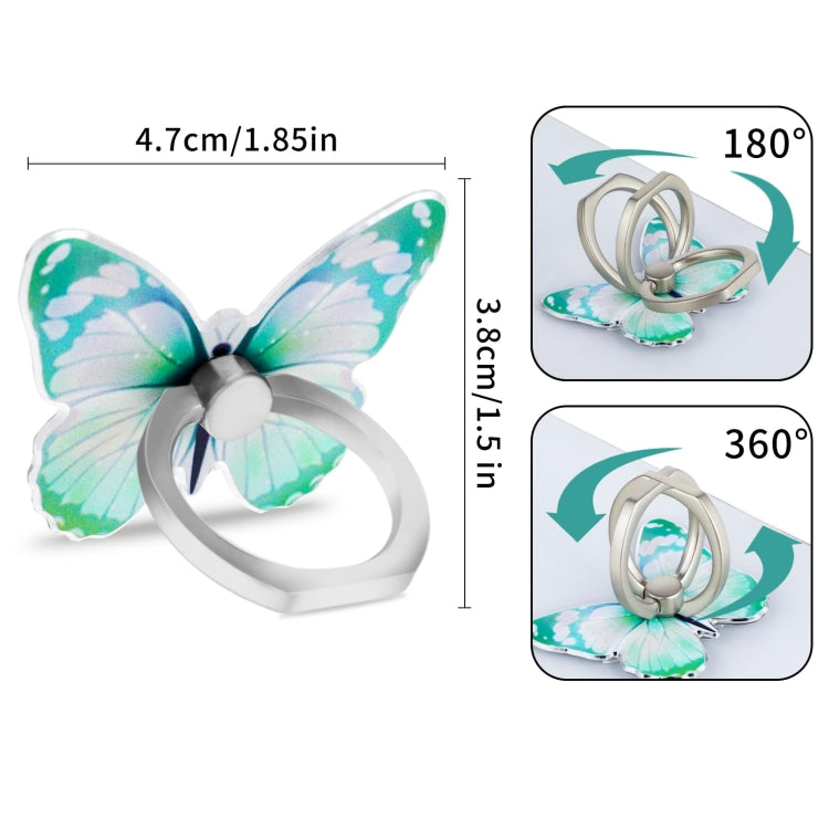 Cute Cartoon Butterfly Multifunctional Finger Ring Cell Phone Holder 360 Degree Rotating Universal Phone Ring Stand
