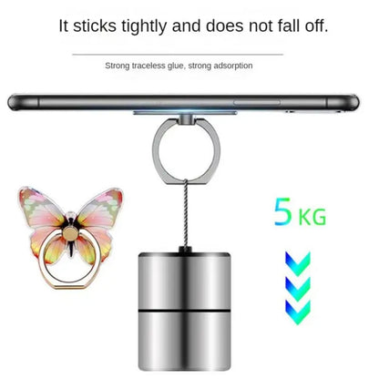 Cute Cartoon Butterfly Multifunctional Finger Ring Cell Phone Holder 360 Degree Rotating Universal Phone Ring Stand