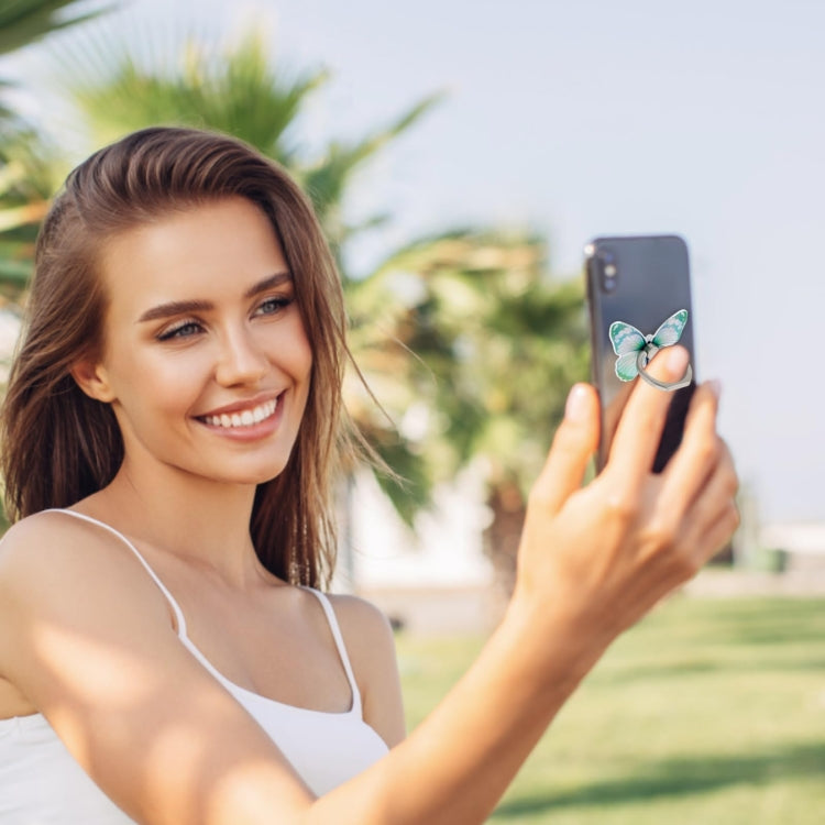 Cute Cartoon Butterfly Multifunctional Finger Ring Cell Phone Holder 360 Degree Rotating Universal Phone Ring Stand