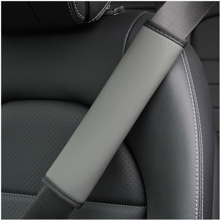 Skin Feeling Car Leather Seat Belt Cover Shoulder Pads, 6.5x23cm