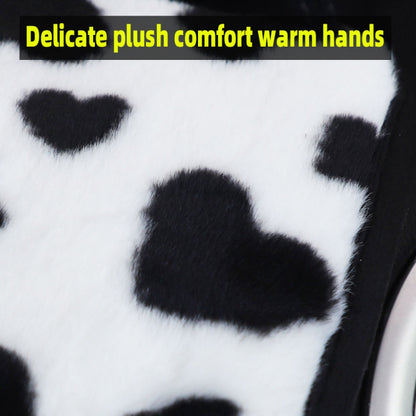 Plush Heart Pattern Car Center Console Cover Mat