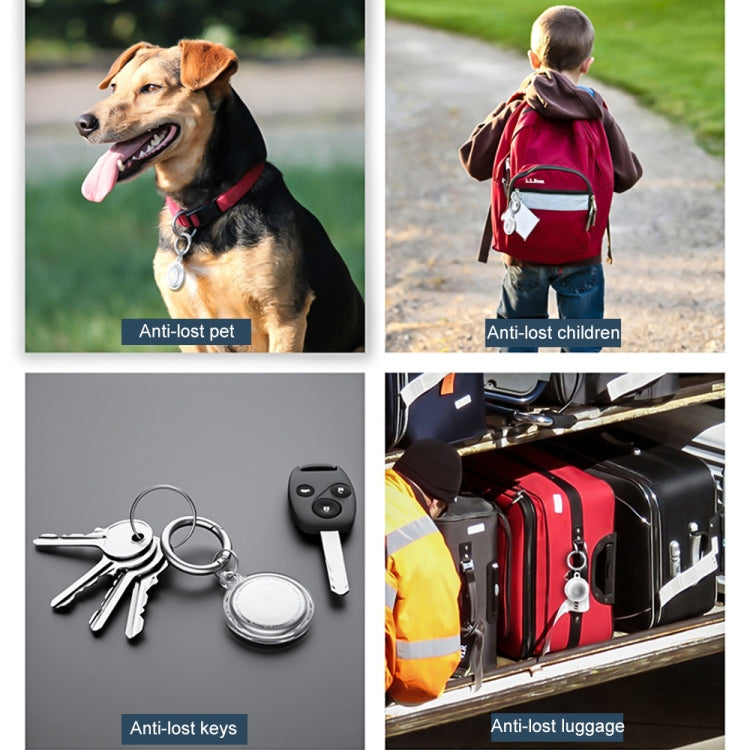 For Airtag Transparent TPU Painted Pattern Tracker Anti-fall Protective Case