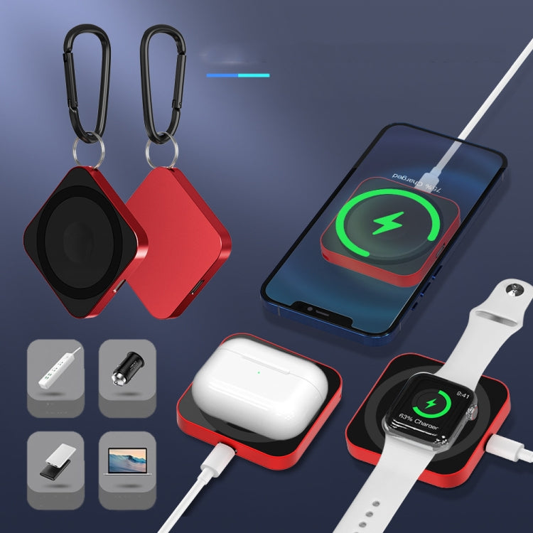15W 3 In 1 Magnetic Wireless Charger For IWatch Mobile Phone Airpods