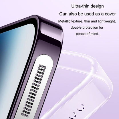 2pcs /Set For IPhone 12 / 13 / 14 / 15 Series Speaker Plating Metal Dust-Proof Mesh Charging Port Protective Film Dust Sticker