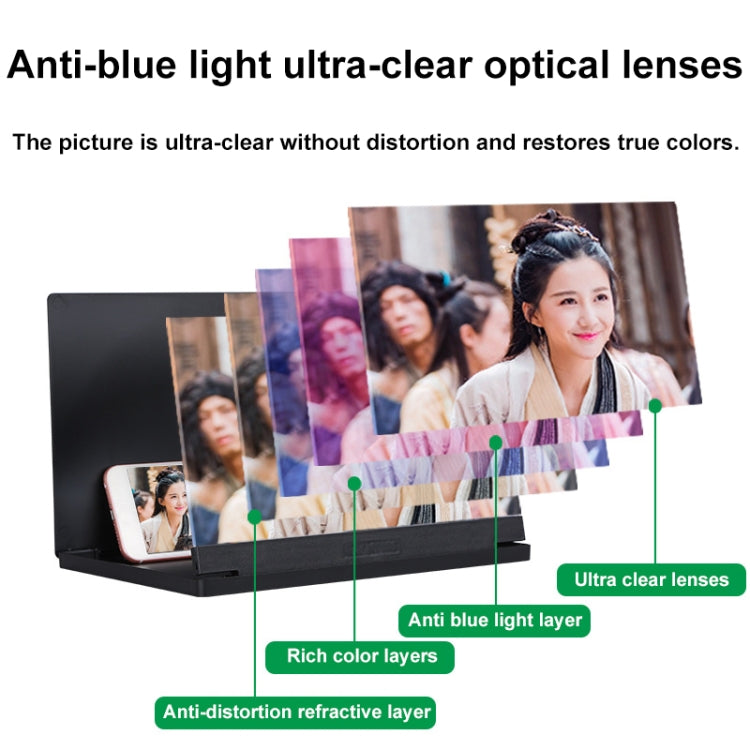 Portable Folding Phone Screen Amplifier HD Anti-Blue Light Magnifying Glass