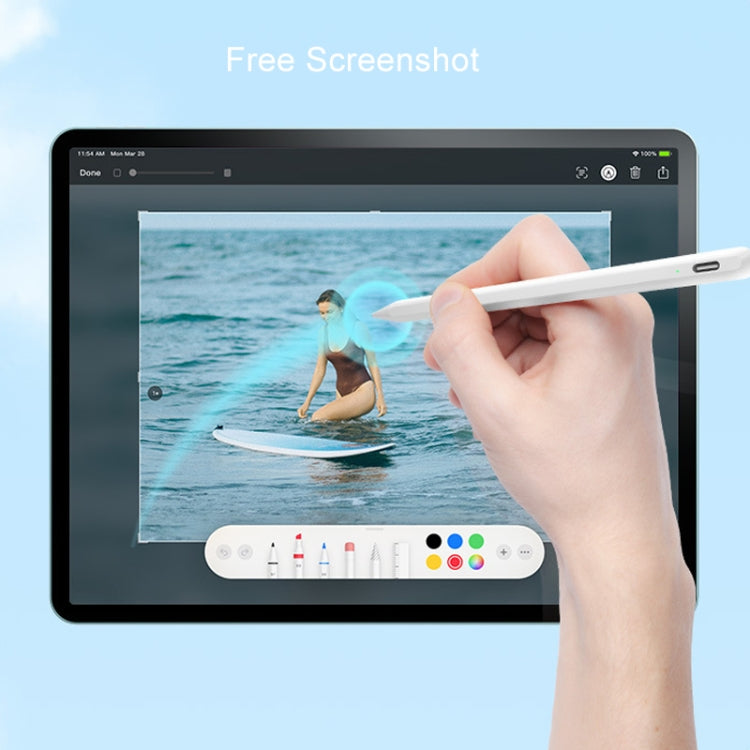 Fast Charge+Touch Switch+Bluetooth Function Anti-false Touch Capacitive Pen for iPad 2018 or Later
