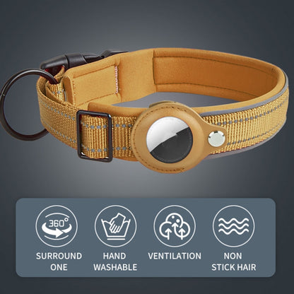 For AirTag Tracker Dog Collar Neoprene Lining Reflective Pet Collar