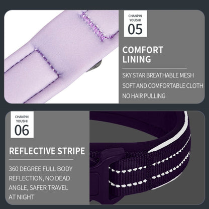 For AirTag Tracker Dog Collar Neoprene Lining Reflective Pet Collar