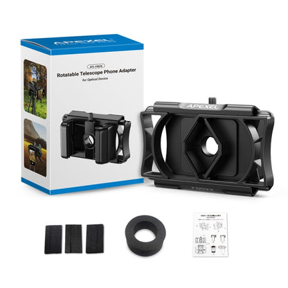 APEXEL F002X Universal Phone Adapter for Monoculars Binoculars Smartphone Holder Clip