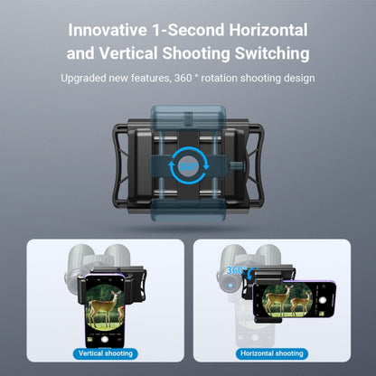 APEXEL F002X Universal Phone Adapter for Monoculars Binoculars Smartphone Holder Clip