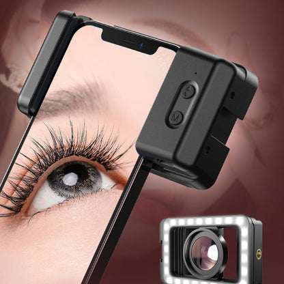 APEXEL 15X  Macro Lens With LED Fill Light Phone Holder Clamp