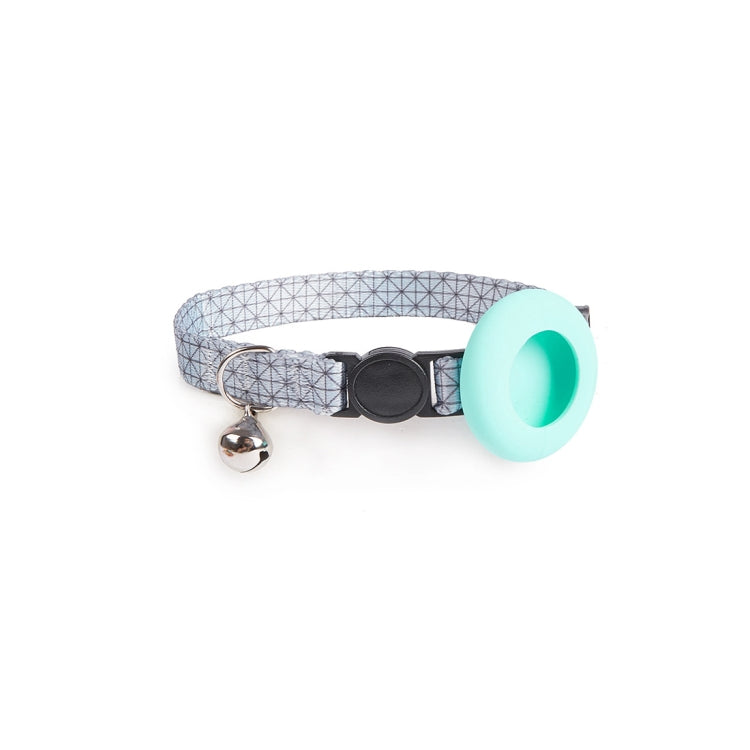 For AirTag Pet Collar Holder Print Design Case with Bell and Safety Buckle
