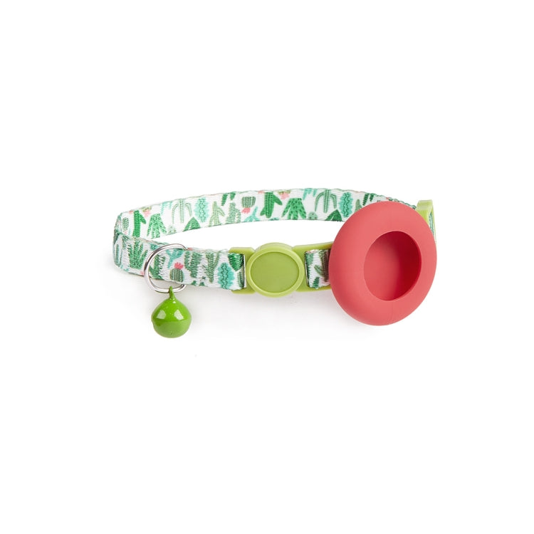 For AirTag Pet Collar Holder Print Design Case with Bell and Safety Buckle