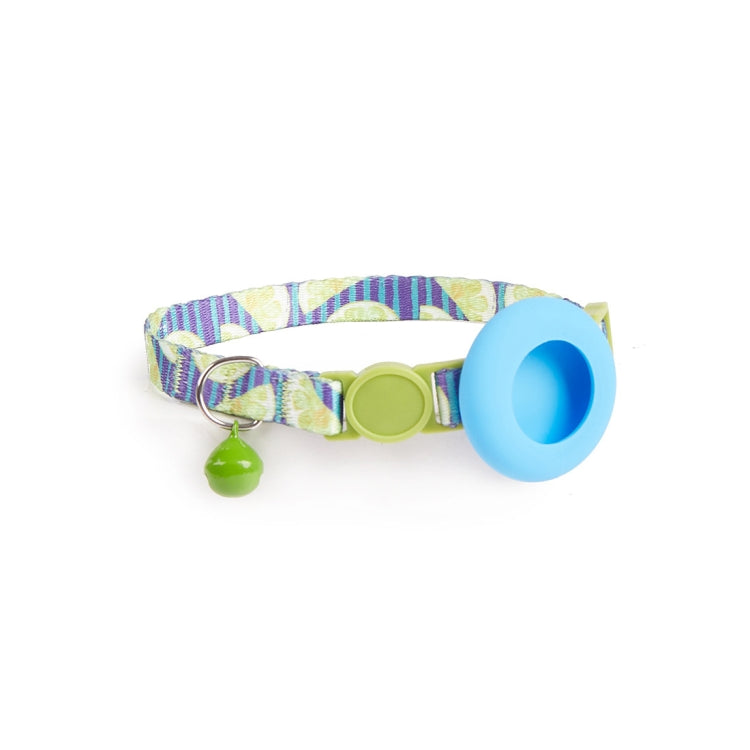 For AirTag Pet Collar Holder Print Design Case with Bell and Safety Buckle
