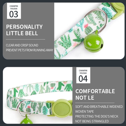 For AirTag Pet Collar Holder Print Design Case with Bell and Safety Buckle