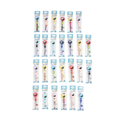 For AirTag Pet Collar Holder Print Design Case with Bell and Safety Buckle