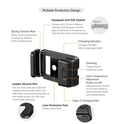 APEXEL 4K HD 100mm Macro Lens With LED Fill Light Set for Smartphones