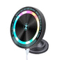 Magsafe 15W Magnetic Colorful Light Wireless Charging Mobile Phone Holder, A9 Air Outlet Dark Gray, A9 Adhesive Dark Gray