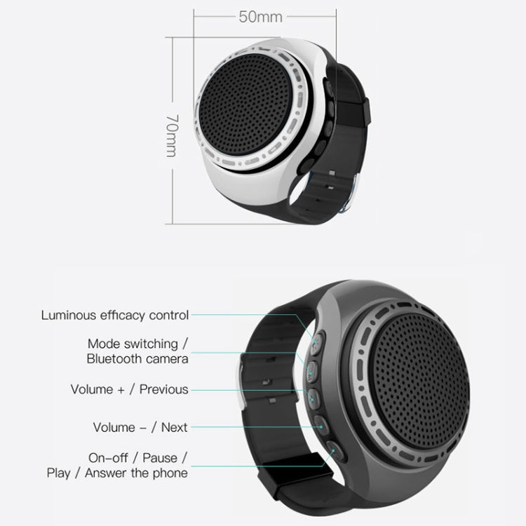 U6 Watch-shaped Wearable Bluetooth Speaker Selfie Sports Smart Speaker