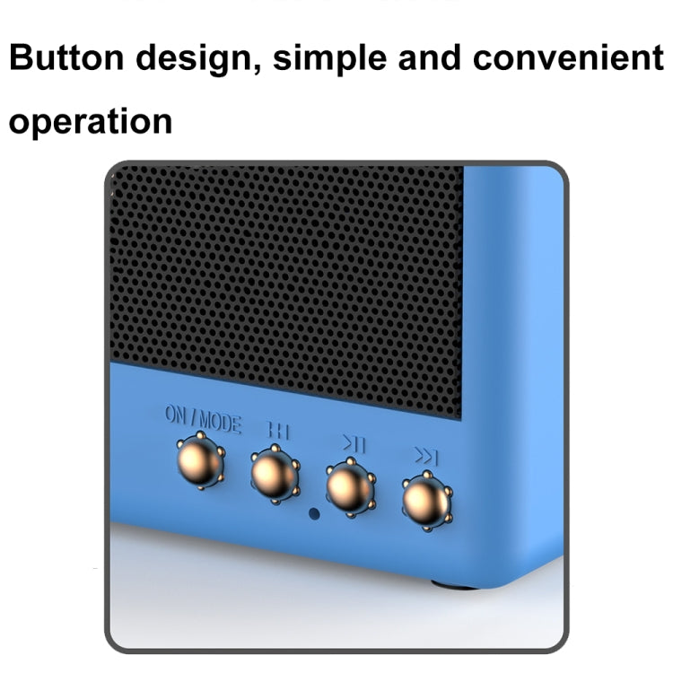 BT11-D Mini Card USB Flash Drive FM Radio Retro Wireless Bluetooth Speaker, Pearwood, Red, Pink, Blue