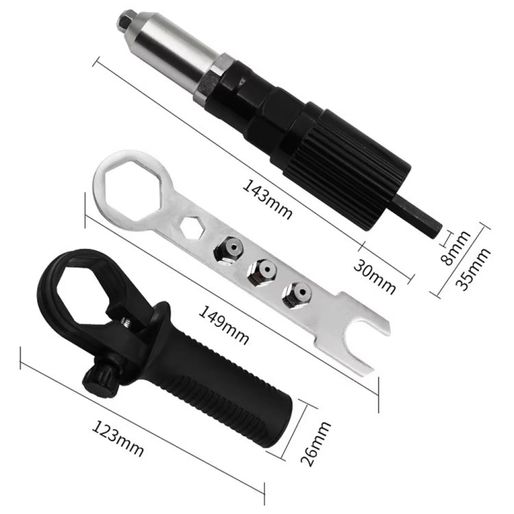 Electric Rivet Nut Machine Core Pulling Accessories Riveting Tools Cordless Rivet Drill Adapter