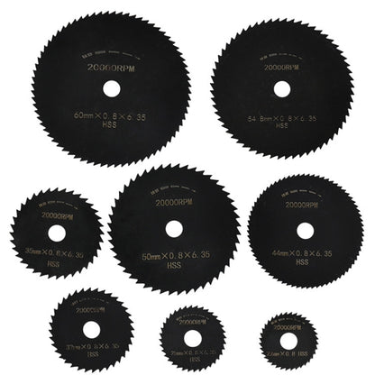 10pcs /Set High-Speed Steel Cutting Blade Multi-Size Cutting Wood PVC Electric Grinder Saw Blade Tool With 3.17mm+6mm Pole, Black, Gold, Silver